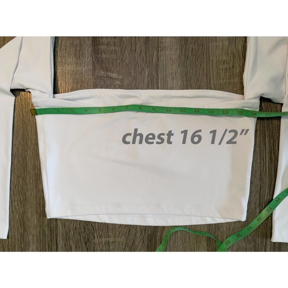 Susana Monaco White Long Sleeve Top XL Cropped Off-Shoulder Orig. Price $118.00 - Picture 3 of 9